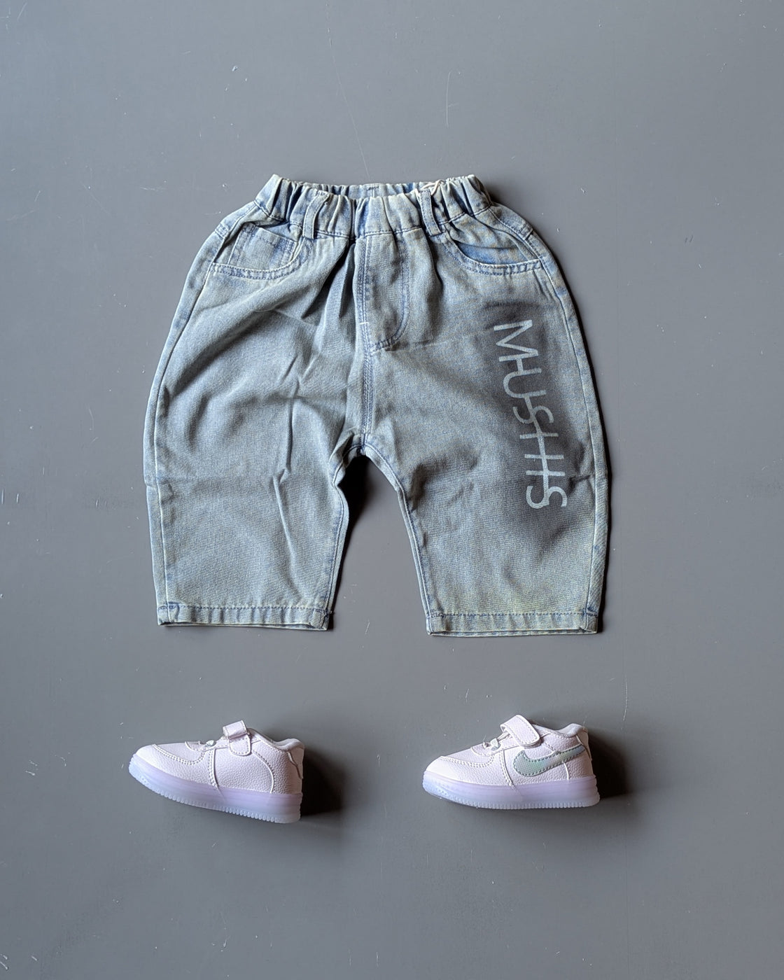 Unisex Knee Length Denim Shorts