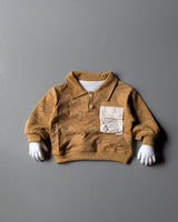 Boys Full Sleeve Oversized Polo T Shirt