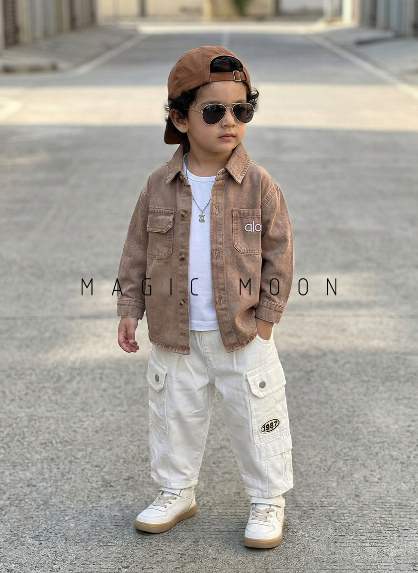 Unisex Full Sleeve Oversized Denim Shirt