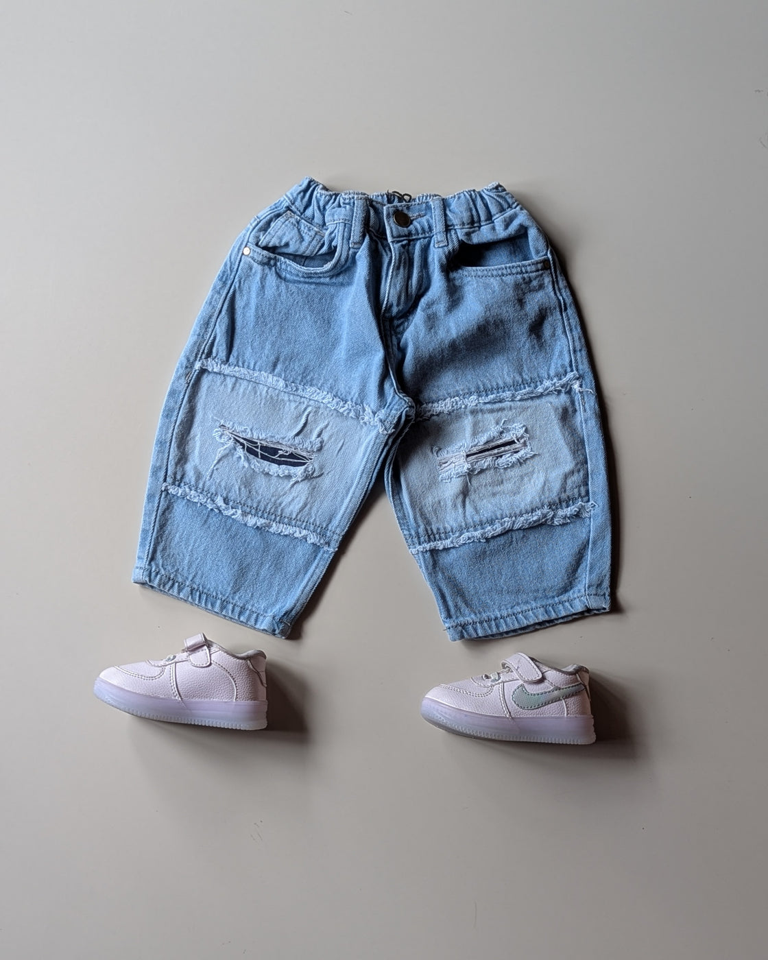 ST101 Unisex Full Sleeve Oversized Shirt with Inner T Shirt and Baggy Jeans
