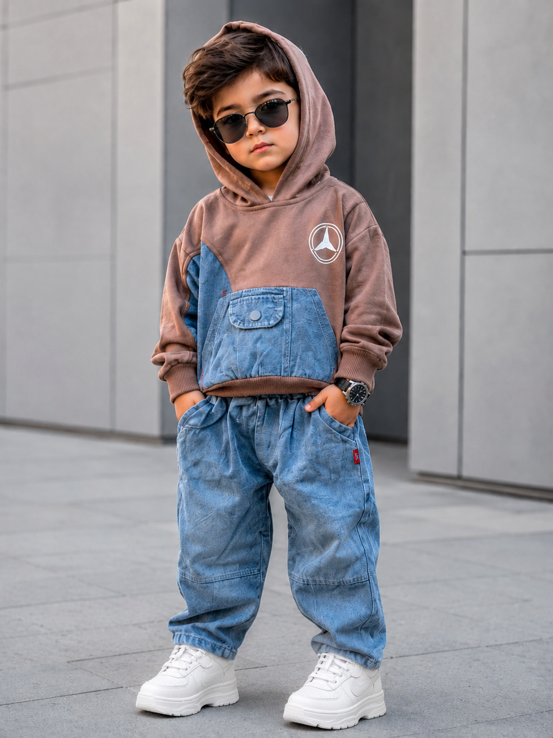 ST106 Unisex Full Sleeve Oversized Hooded T Shirt and Pant Set