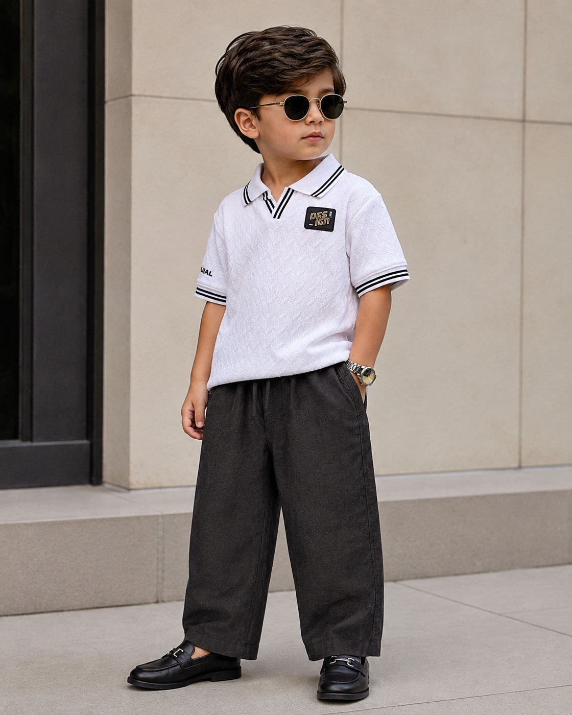 TSPL05 Unisex Half Sleeve Oversized Polo T Shirt