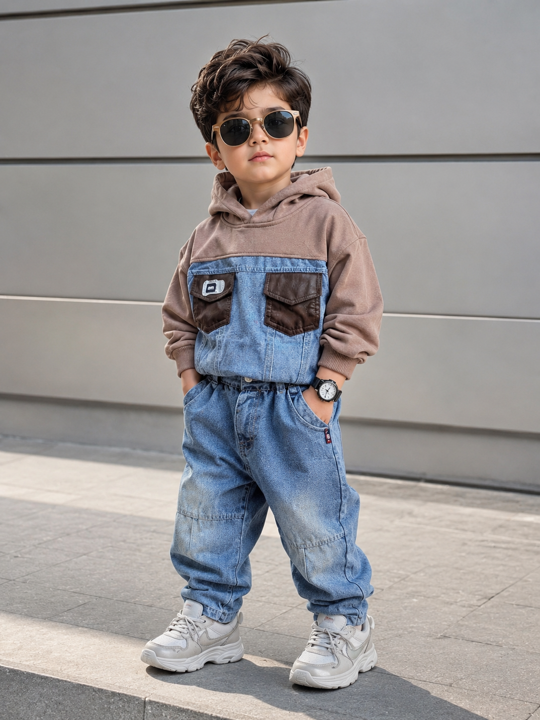 ST106 Unisex Full Sleeve Oversized Hooded T Shirt and Pant Set
