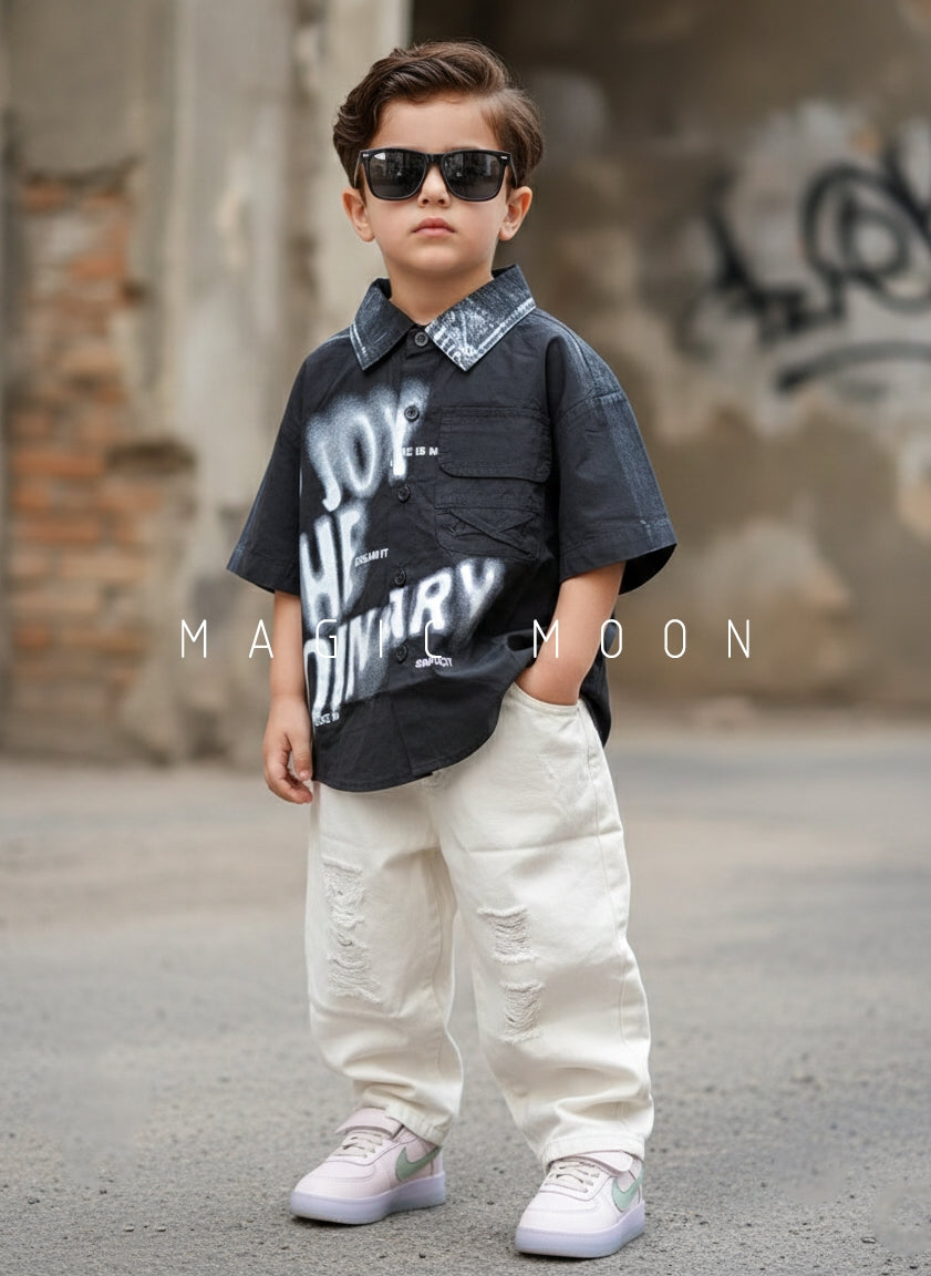 Unisex Half Sleeve Oversized Shirt