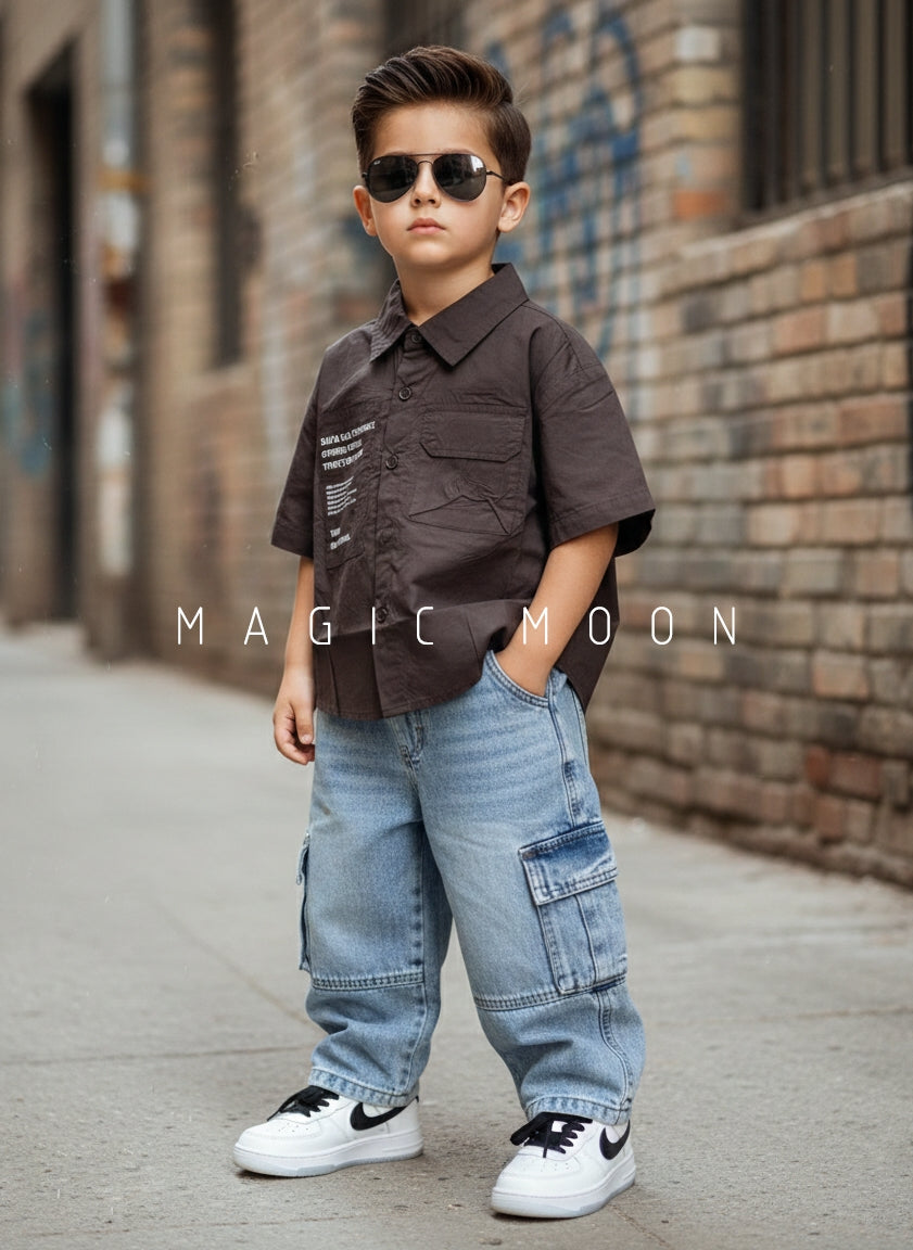 Unisex Half Sleeve Oversized Shirt