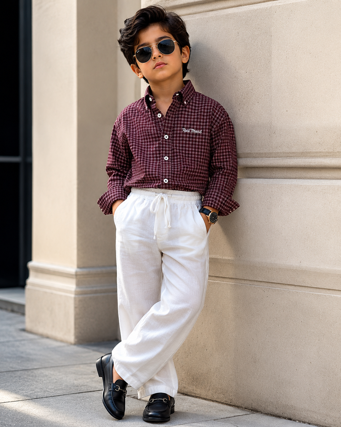SHFB04 Boy's Full Sleeve Oversized Shirt