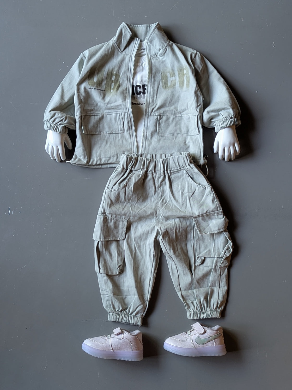 Full Sleeve High Neck  Jacket, Inner T Shirt and Pant Set