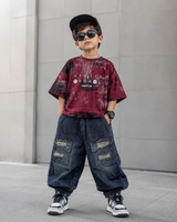 TSHS01 Unisex Half Sleeve Oversized T Shirt with Attached Chain