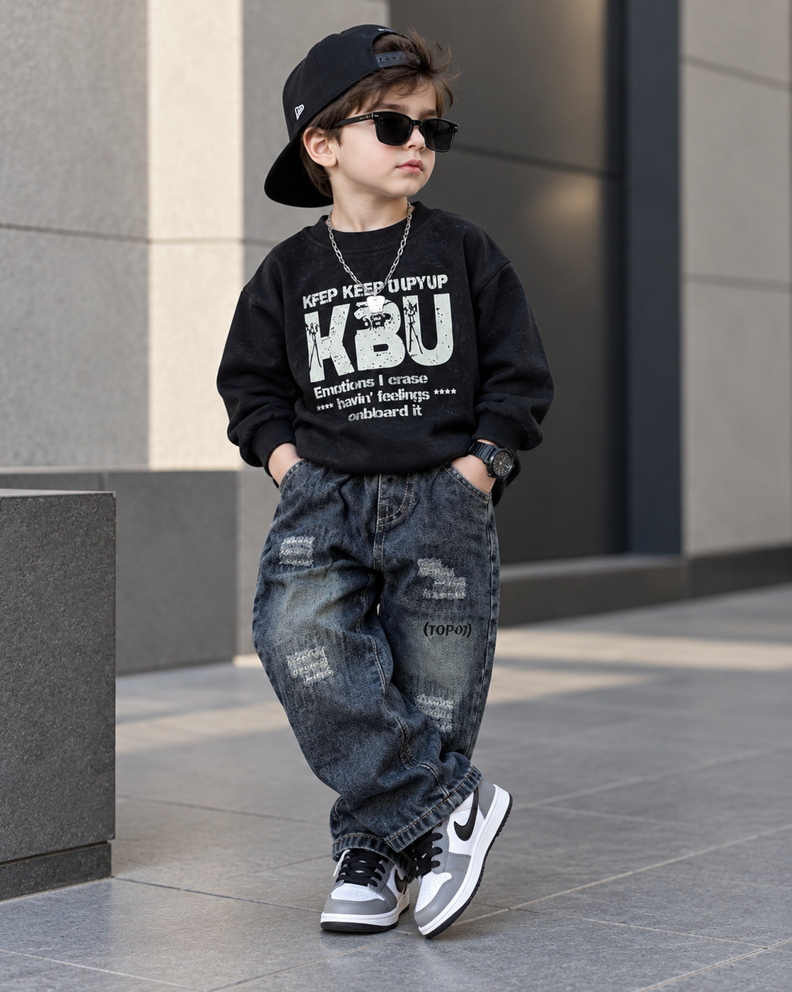 STIM115-03 Unisex Full Sleeve Oversized T Shirt and Pant Set