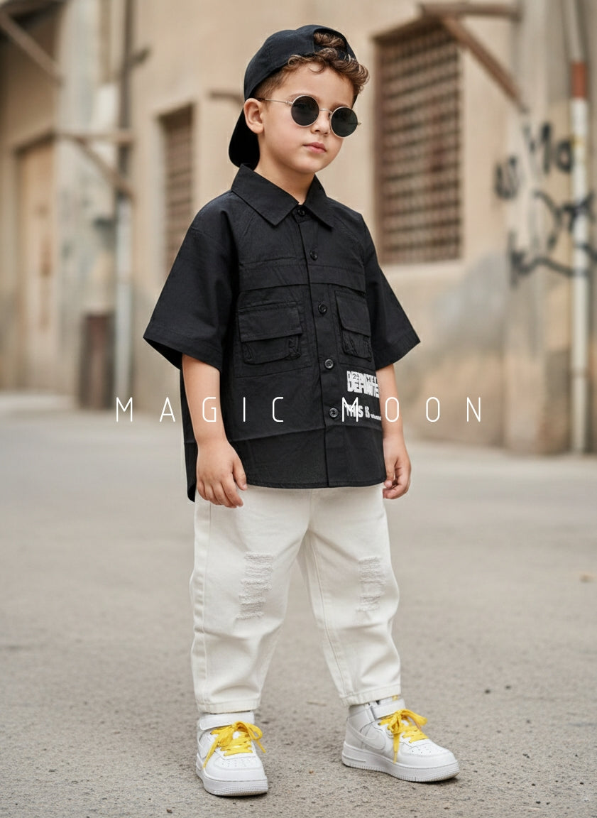 Unisex Half Sleeve Oversized Shirt