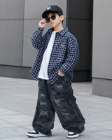 SHIMV2-02 Unisex Full Sleeve Oversized Check Shirt