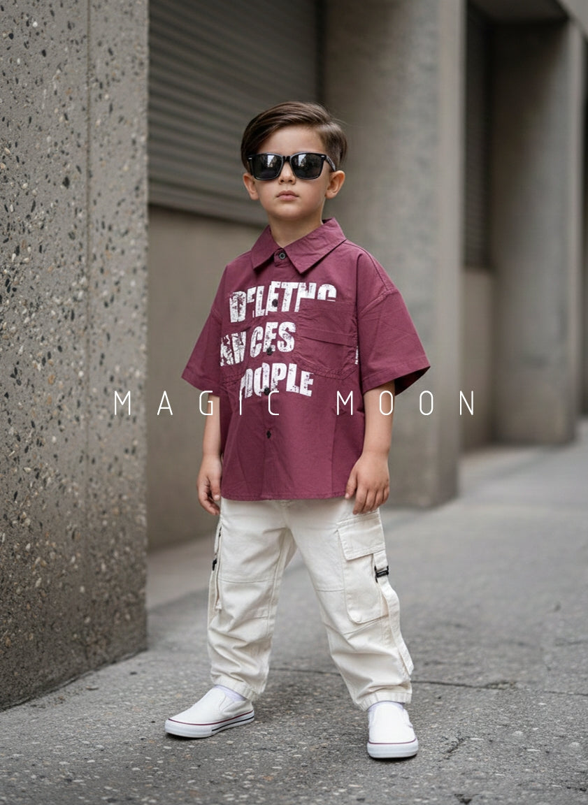 Unisex Half Sleeve Oversized Shirt