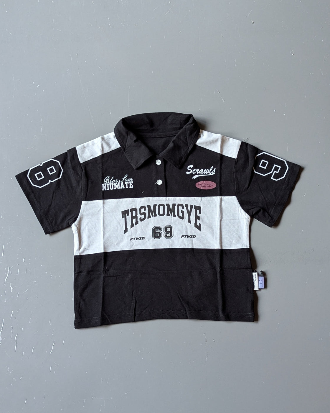 Unisex Half Sleeve Oversized Polo Neck T Shirt