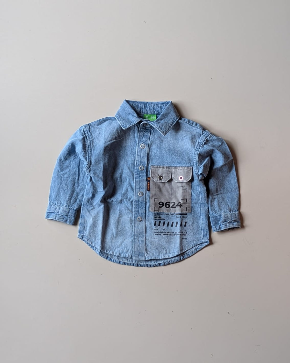 SHDMD101-03 Boys Full Sleeve Oversized Denim Shirt