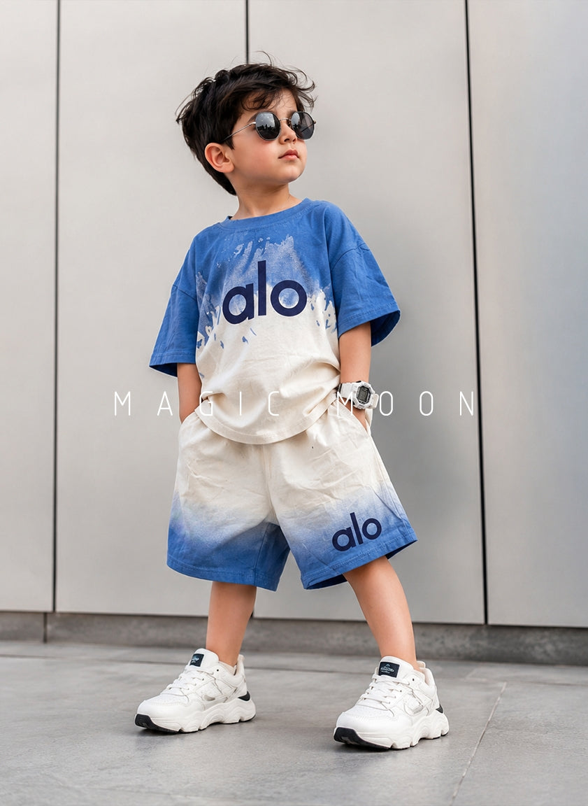 ST105 Unisex Half Sleeve Oversized T Shirt and Shorts Set