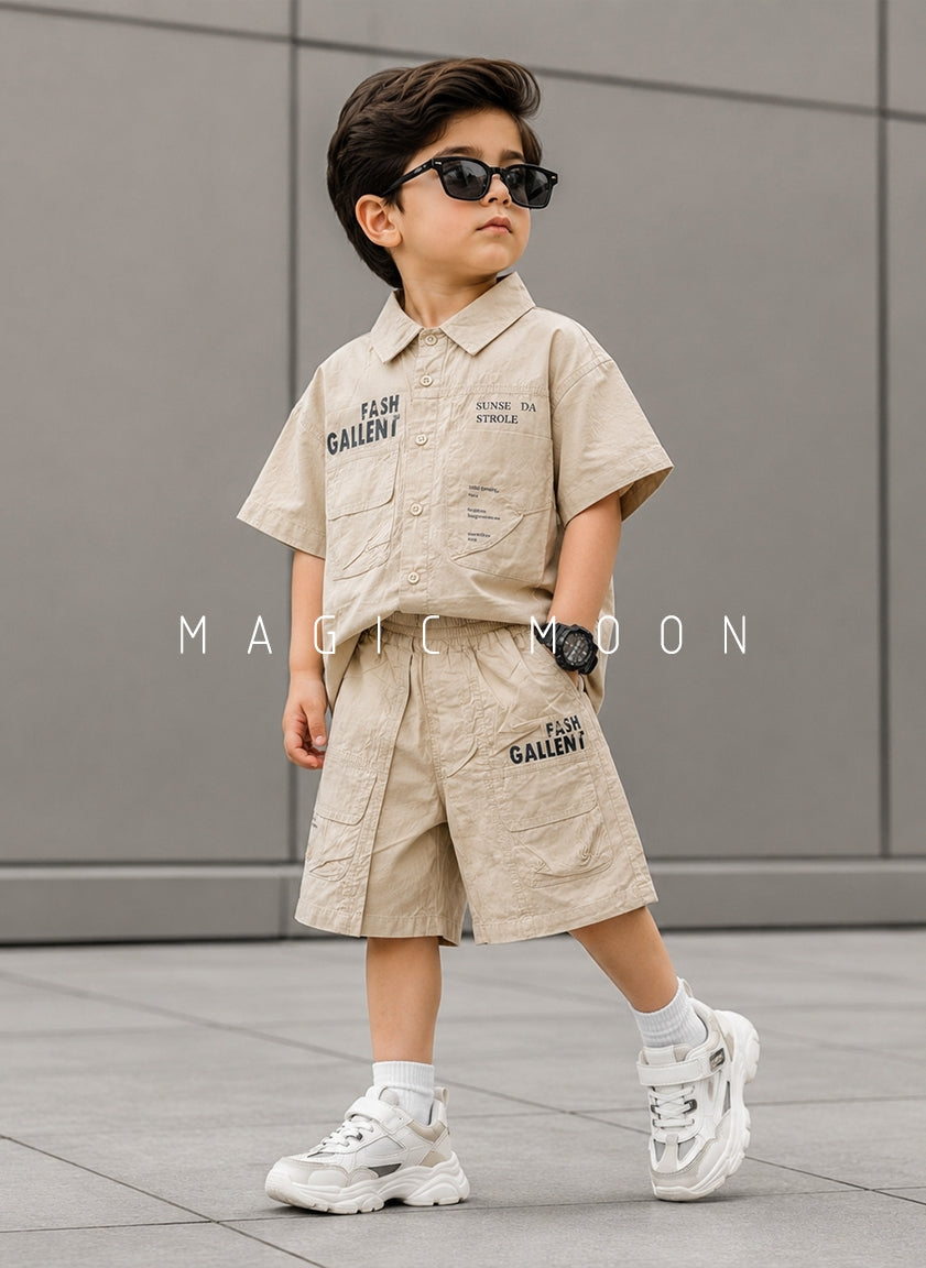 ST105 Unisex Half Sleeve Oversized Shirt and Shorts Set