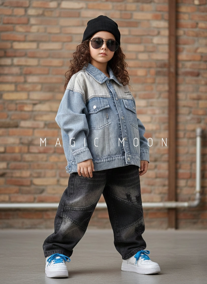 Unisex Full Sleeve Oversized Colour Block Jacket