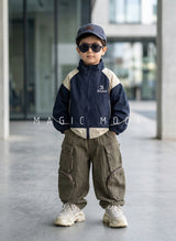 JKT01 Unisex Color Block Full Sleeve Oversized Jacket