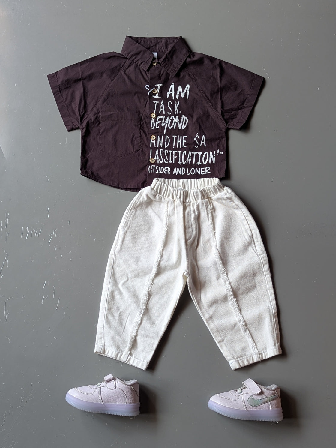 Boy's Half Sleeve Oversized Shirt