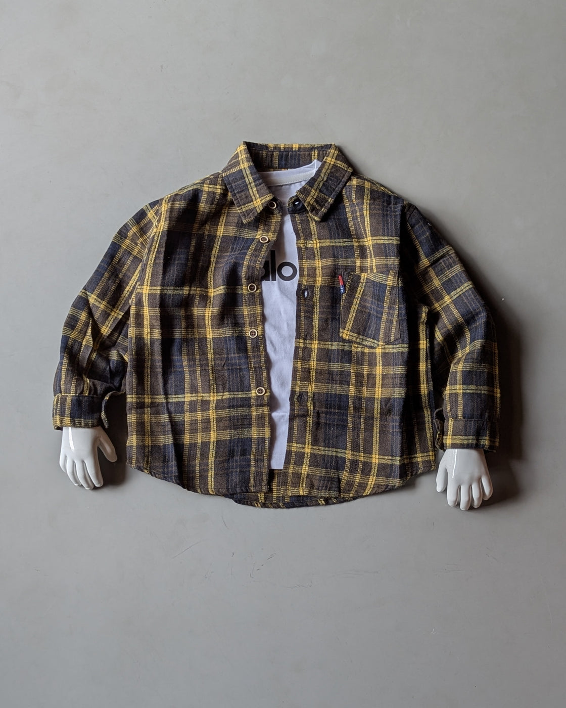 SHFB02 Unisex Full Sleeve Oversized Shirt with Inner T Shirt