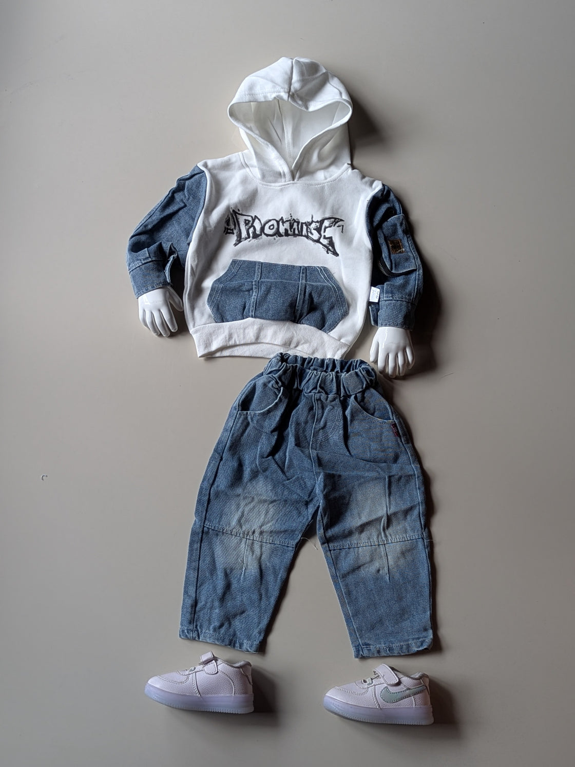 ST106 Unisex Full Sleeve Oversized Hooded T Shirt and  Pant Set