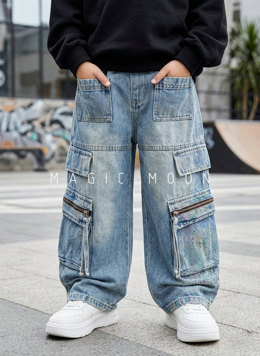 JN1001 Unisex Cargo Baggy Jeans