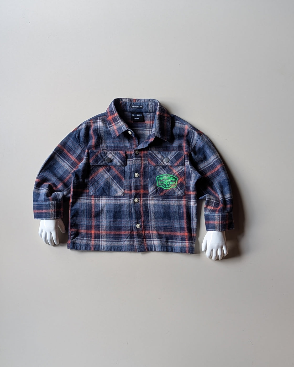 SHFS15 Boy's Full Sleeve Oversized Back Printed Shirt