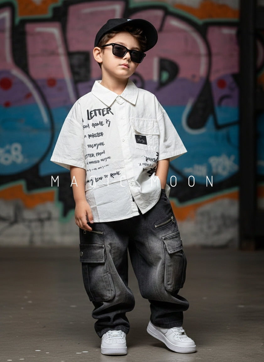 Unisex Half Sleeve Oversized Shirt