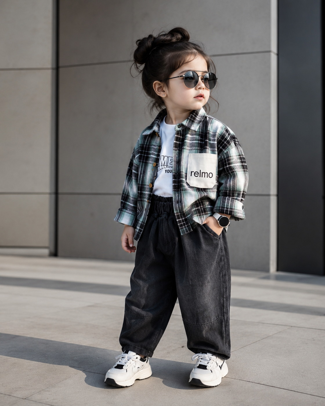STIM109-07 Unisex Full Sleeve Oversized Shirt with Inner T Shirt and Pant Set