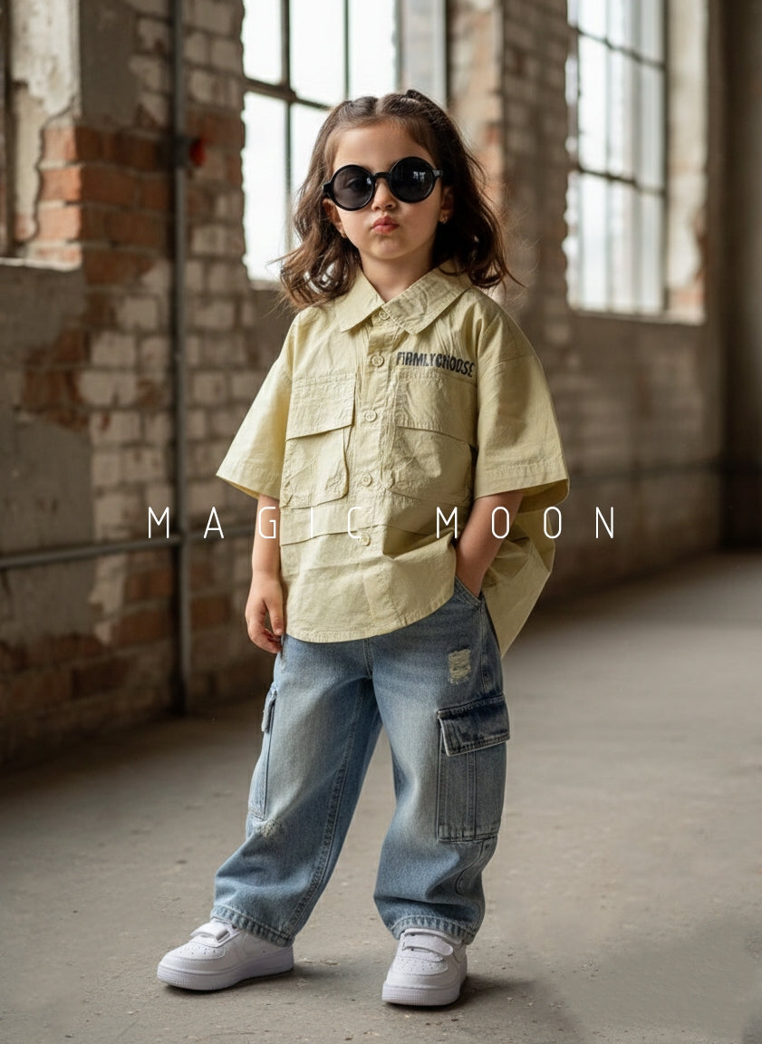 Unisex Half Sleeve Oversized Shirt