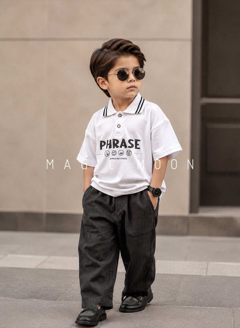 TSPL01 Unisex Half Sleeve Oversized Polo T Shirt