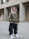 Unisex Full Sleeve Oversized Jacket Inner Hooded T Shirt and Pant Set