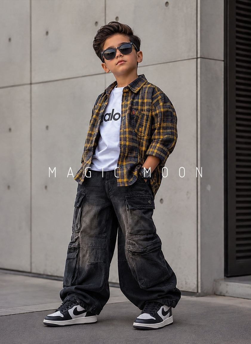 SHFB02 Unisex Full Sleeve Oversized Shirt with Inner T Shirt