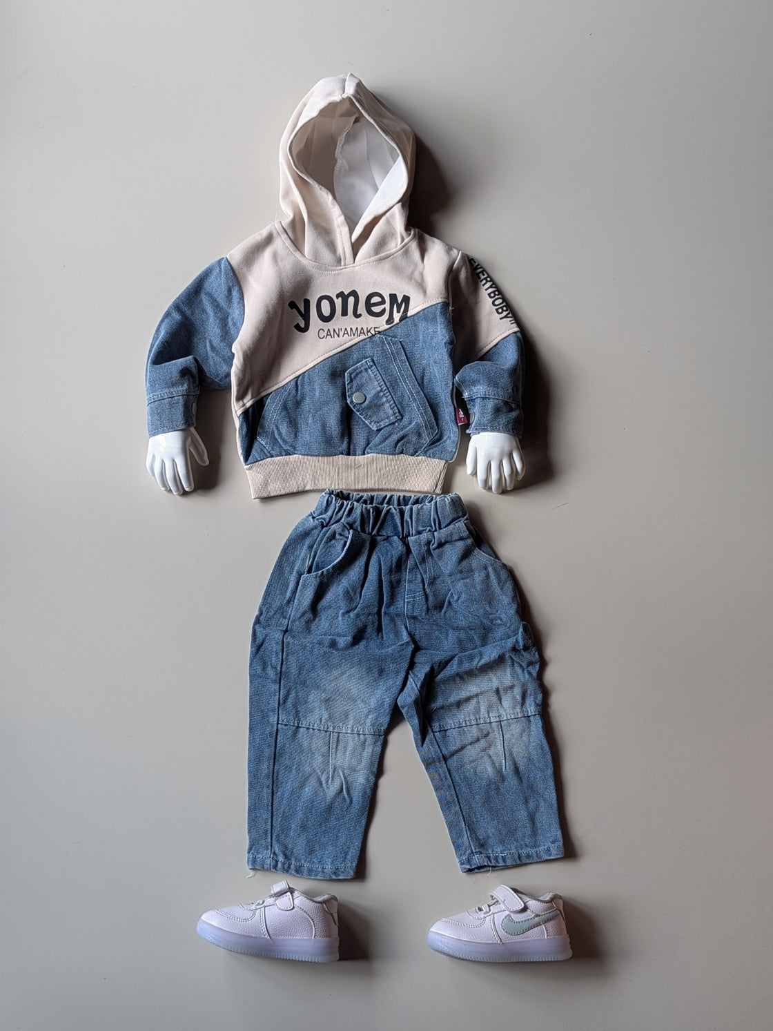 ST106 Unisex Full Sleeve Oversized Hooded T Shirt and Pant Set
