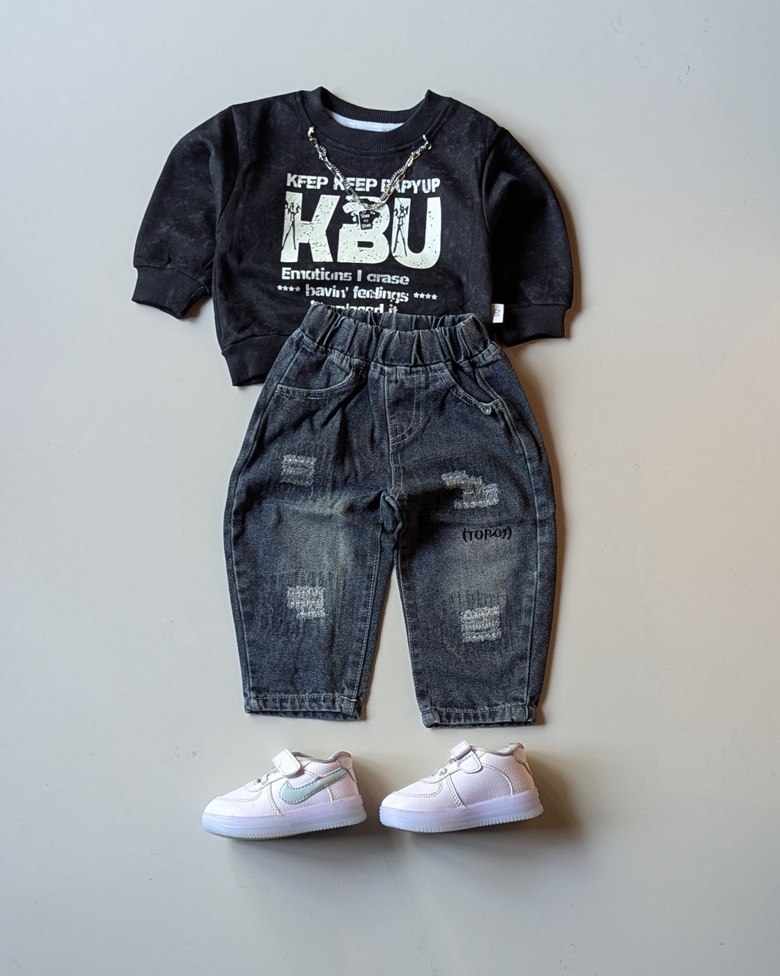 STIM115-03 Unisex Full Sleeve Oversized T Shirt and Pant Set