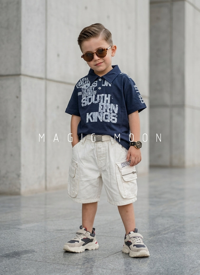 HSP01 Unisex Half Sleeve Oversized Polo T Shirt