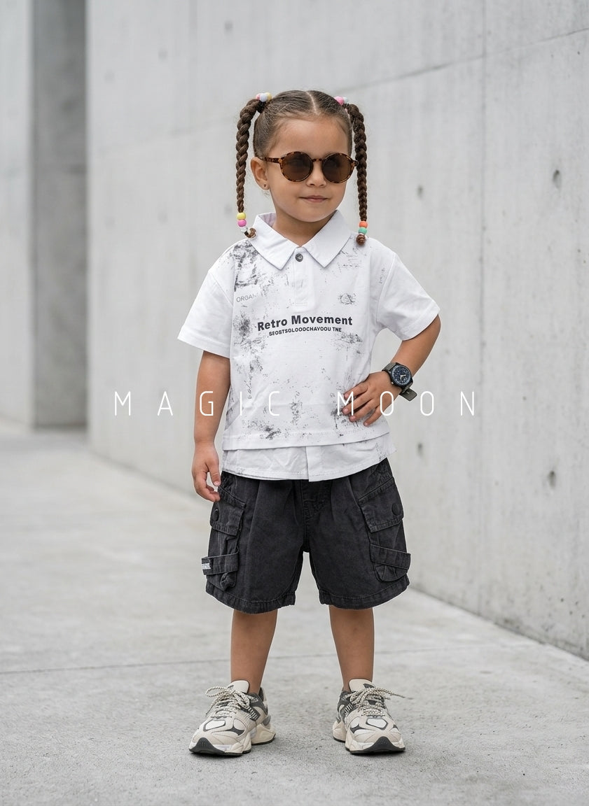 HSP01 Unisex Half Sleeve Oversized Polo T Shirt