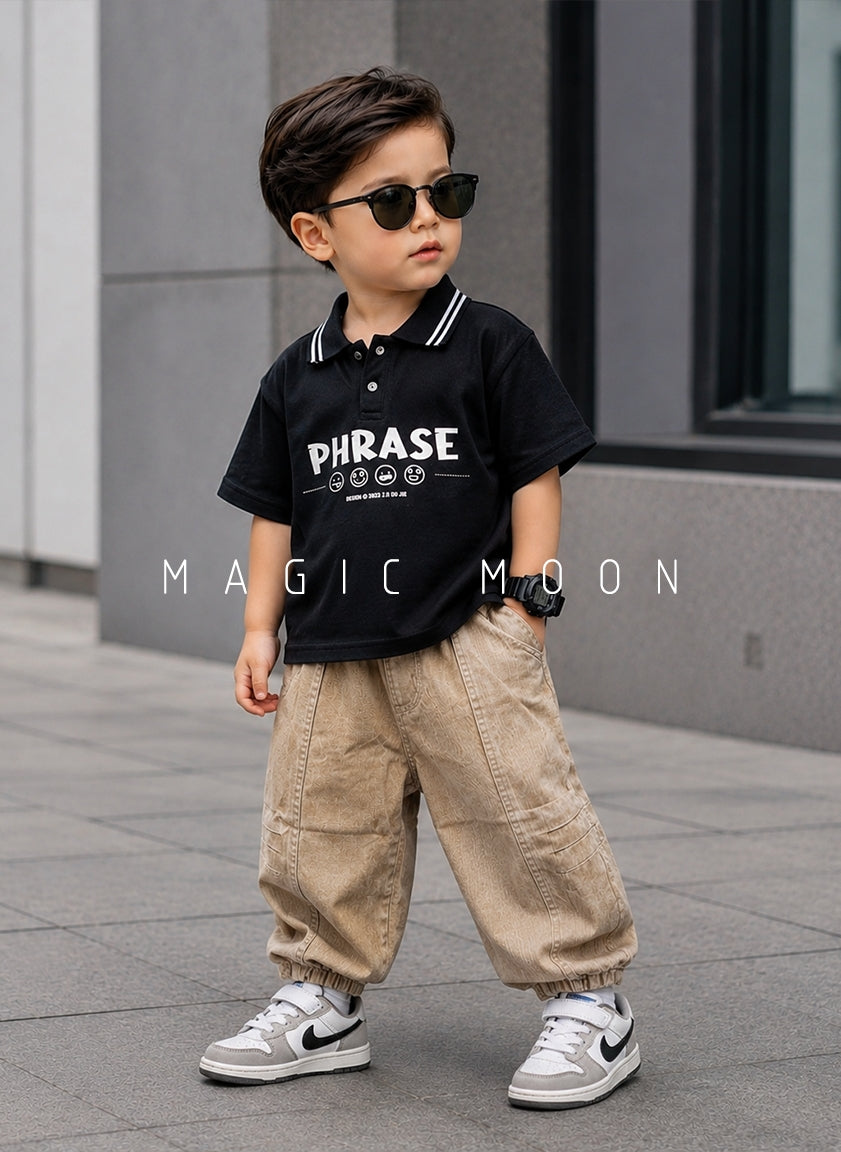 TSPL01 Unisex Half Sleeve Oversized Polo T Shirt