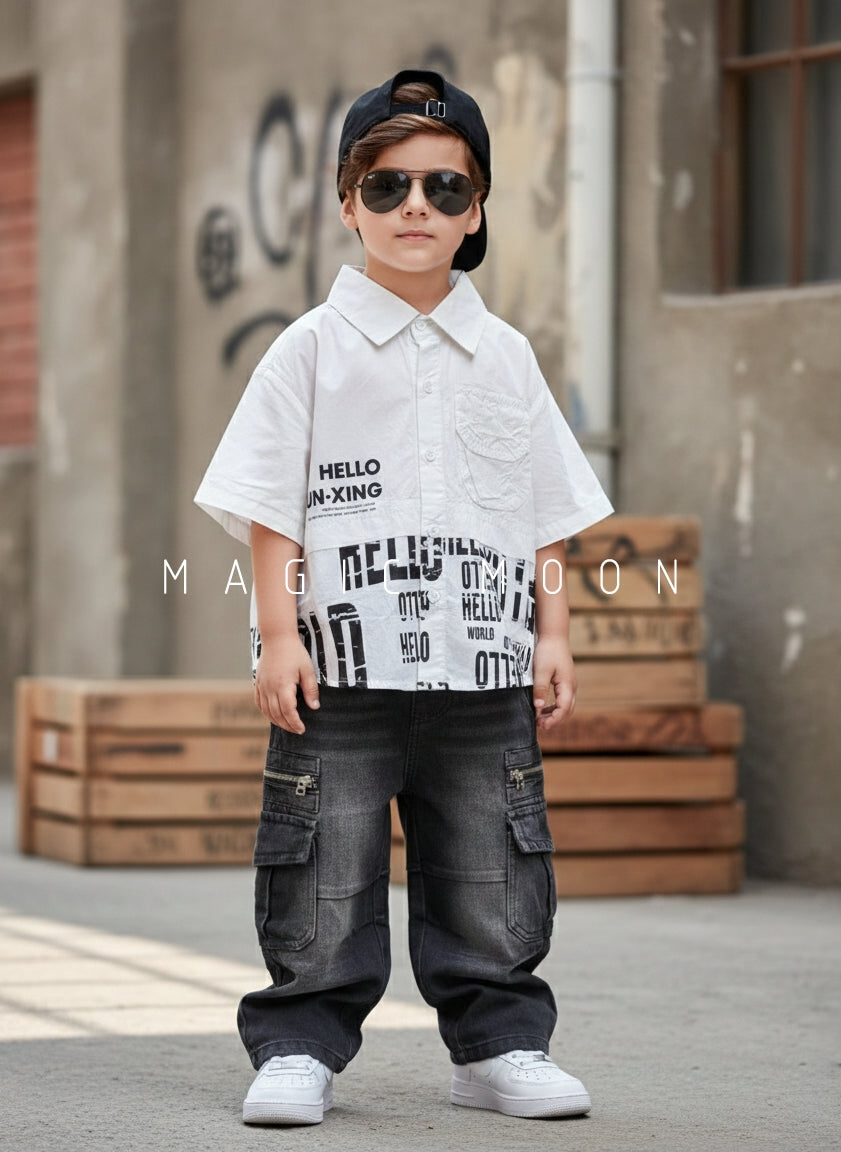 Unisex Half Sleeve Oversized Shirt