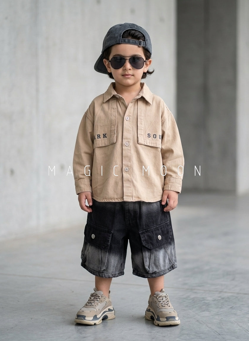 SHFS04 Boy's Full Sleeve Oversized Shirt