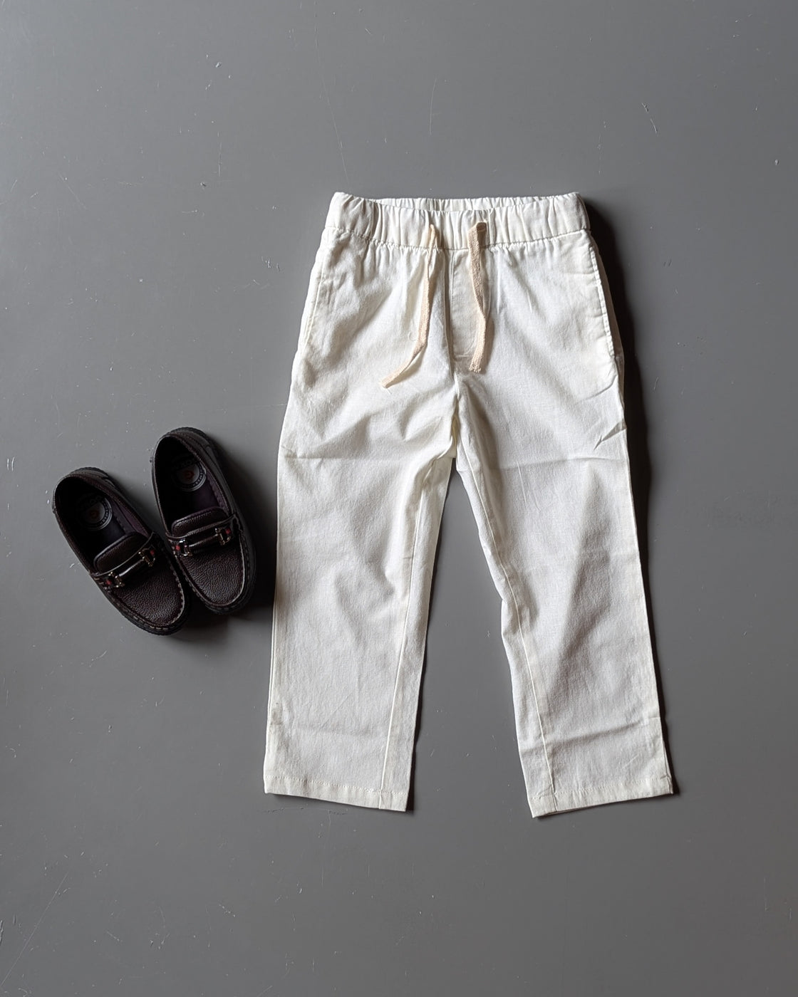 Linen Pant (Off-White coloured)