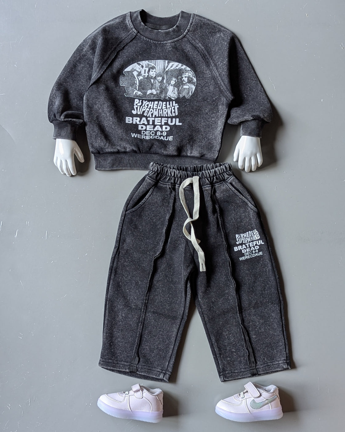 Unisex Full Sleeve Oversized T Shirt with Wide Leg Pant Set
