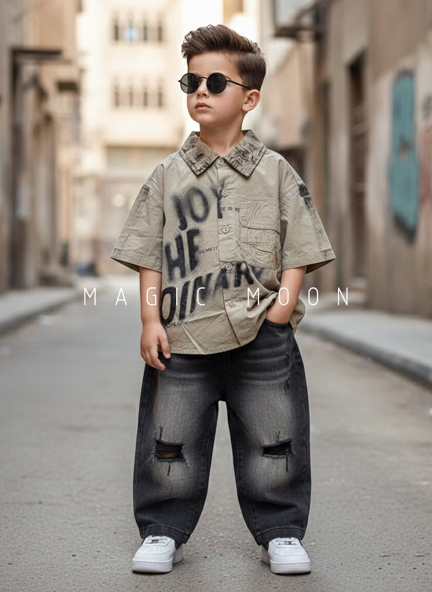 Unisex Half Sleeve Oversized Shirt