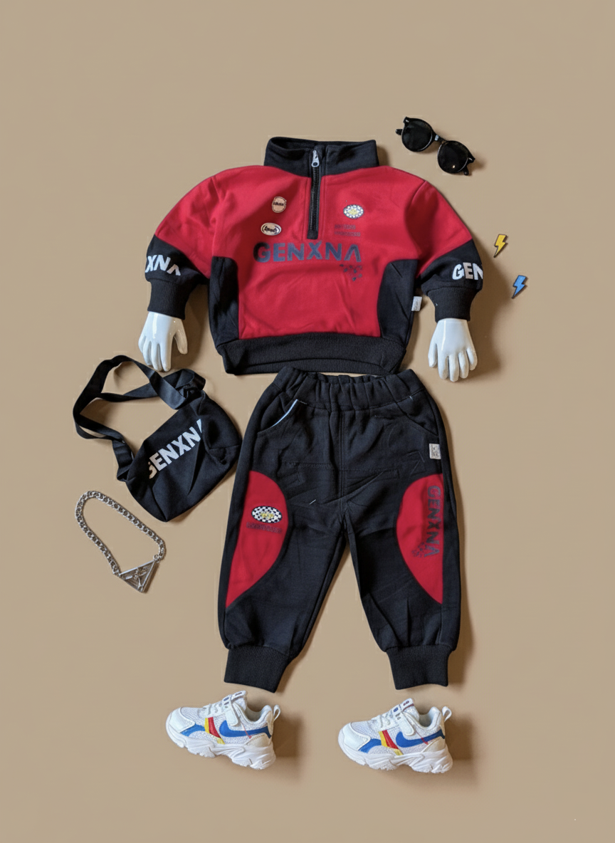 Unisex Full Sleeve Oversized High Neck Jacket and Pant Set