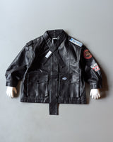 Unisex Full Sleeve Oversized Leather Jacket