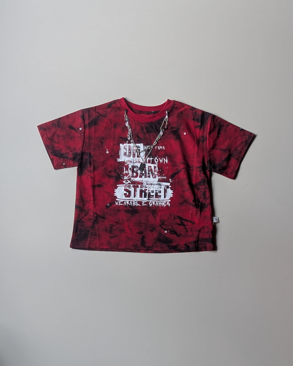 TSHS01 Unisex Half Sleeve Oversized T Shirt with Attached Chain