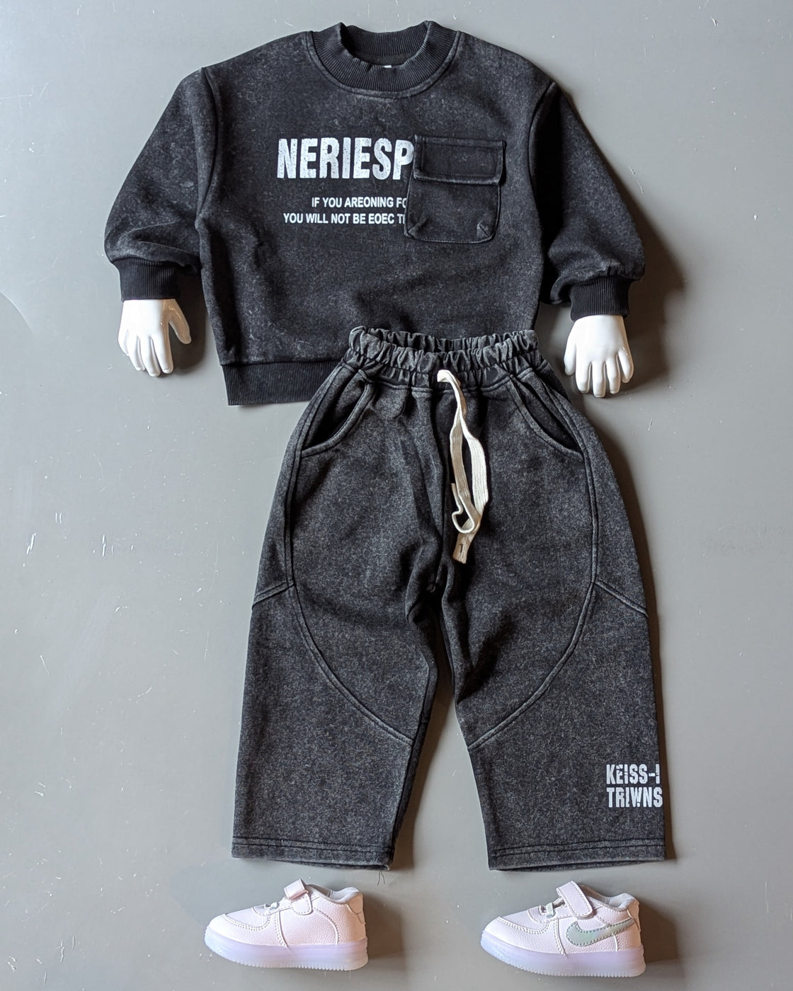 Unisex Full Sleeve Oversized T Shirt with Wide Leg Pant Set