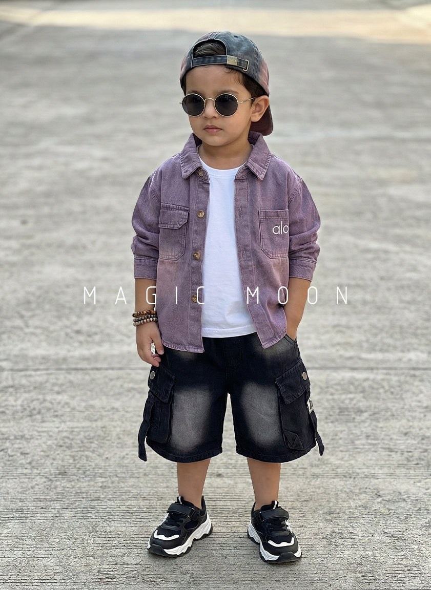 Unisex Full Sleeve Oversized Denim Shirt