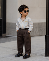 SHGMH03-02 Boys Full Sleeve Oversized Striped Shirt