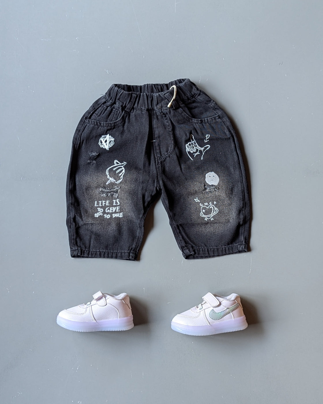 Unisex Knee Length Denim Shorts